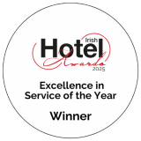 Woodford Dolmen Hotel was awarded the Excellence in Service of the Year Winner 2025 by Irish Hotel Awards